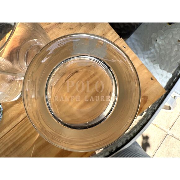 NWT VTG Polo Ralph Lauren Crystal Etch Polo Player Highball Glasses SZ 14OZ RARE - Picture 13 of 13